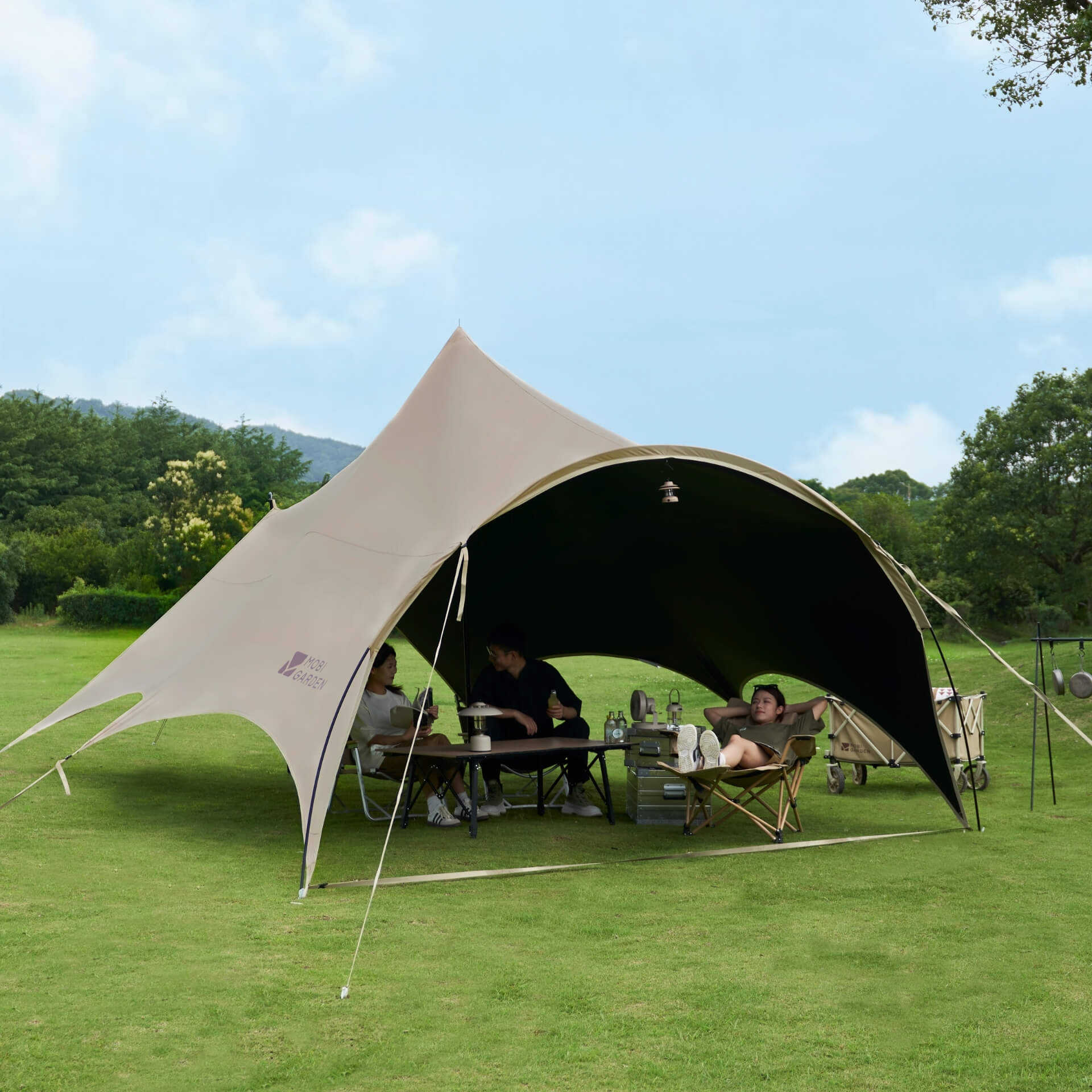 TARP to TARP × T no T◇Valo Shade◇ゴールゼロ Vista Canopy A270 Black Coating Tarp - Mobi Garden
